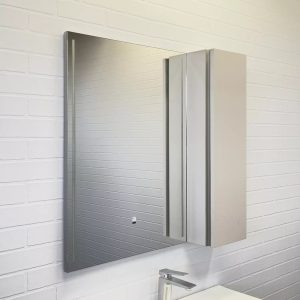 Шкаф зеркальный Comforty Бильбао 80 с LED подсветкой Серый шелк 00-00014154CF Шкаф зеркальный Comforty Бильбао 80 с LED подсветкой Серый шелк 00-00014154CF