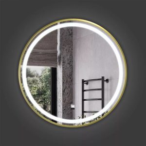 Зеркало Comforty Лея 75 LED-подсветка, бесконтактный сенсор, антизапотевание Золото матовое 00-00014182CF Зеркало Comforty Лея 75 LED-подсветка, бесконтактный сенсор, антизапотевание Золото матовое 00-00014182CF