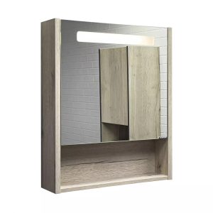 Шкаф зеркальный Comforty Марио 59,5 LED-подсветка Дуб дымчатый 00-00015518CF Шкаф зеркальный Comforty Марио 59,5 LED-подсветка Дуб дымчатый 00-00015518CF