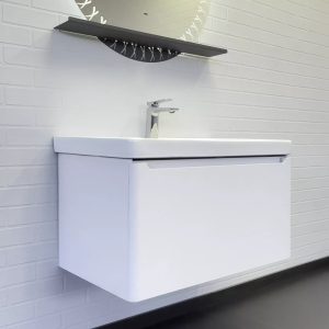 Тумба подвесная Comforty Арзамас 81 с раковиной 4480 Белый матовый 00-00017177CF