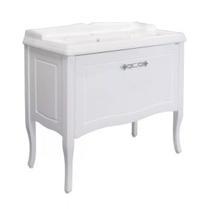 Тумба напольная Comforty Павия 100 с раковиной 3310 Белый глянцевый 00-00017943CF