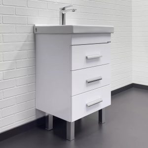 Тумба напольная Comforty Никосия 50 с раковиной Fest 50 F01 Белый глянцевый 00-00018023CF