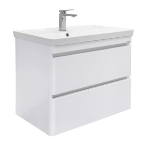 Тумба подвесная Comforty Валдай 81 с раковиной 4480 Белый матовый 00-00019071CF Тумба подвесная Comforty Валдай 81 с раковиной 4480 Белый матовый 00-00019071CF