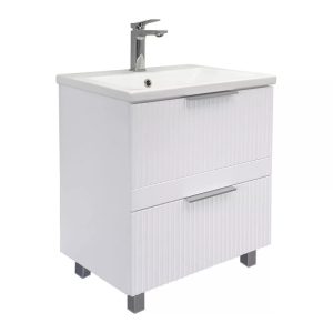 Тумба напольная Comforty Лима 60 с раковиной Como 60 Белый матовый 00-00019173CF