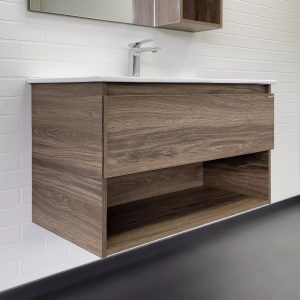 Тумба подвесная Comforty Бордо 91 с раковиной 9090M Дуб тёмно-коричневый 00-00019288CF Тумба подвесная Comforty Бордо 91 с раковиной 9090M Дуб тёмно-коричневый 00-00019288CF