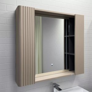 Шкаф зеркальный Comforty Ангара 90 с LED подсветкой и антизапотеванием Дуб латте 00-00019940CF Шкаф зеркальный Comforty Ангара 90 с LED подсветкой и антизапотеванием Дуб латте 00-00019940CF