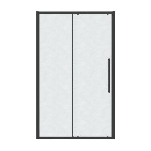 Душевая дверь Grossman Cosmo 110 левая Черный / Шиншила 100.K33.02.110.21.02