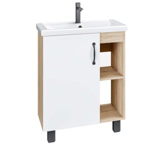 Тумба напольная Grossman Флай 60 Дуб сонома / Белый 106001