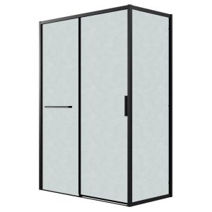 Душевой уголок Grossman Style 130х100 левый Черный / Шиншила 120.K33.05.1310.21.02