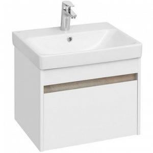 Тумба подвесная Aquaton Марти 55 с раковиной Адриана Белый 1A2632K0MY010