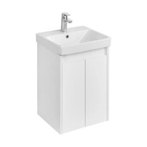 Тумба подвесная Aquaton Сканди Doors 45 с раковиной Адриана Белый 1A2787K0SD010