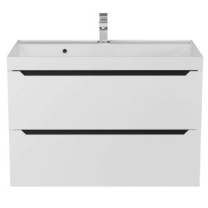 Тумба подвесная Uperwood Tanos 80,2 с раковиной Белый / Графит 29111020231