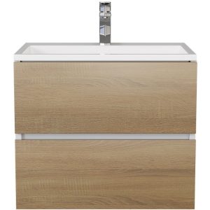 Тумба подвесная Uperwood Barsa 70 с раковиной Белый / Дуб сонома 293020546