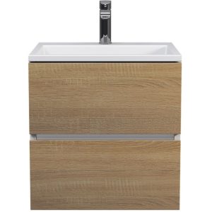 Тумба подвесная Uperwood Barsa 50 с раковиной Белый / Дуб сонома 29830205646