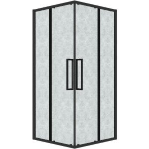 Душевой уголок Grossman Cosmo 80х80 Черный / Шиншила 300.K33.02.8080.21.02