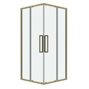 Душевой уголок Grossman Cosmo 80х80 Золото / Прозрачное 300.K33.02.8080.32.00