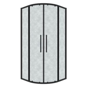 Душевой уголок Grossman Cosmo 80х80 Черный / Шиншила 301.K33.02.8080.21.02