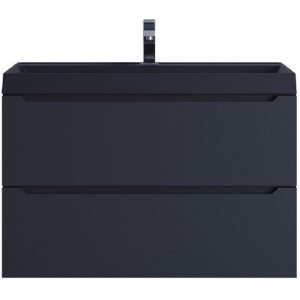 Тумба подвесная Uperwood Tanos 100 с раковиной Черный матовый 3930421701