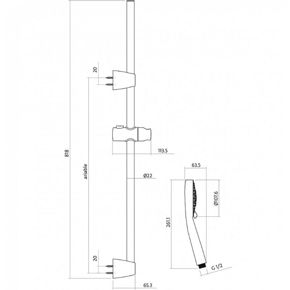 Душевой гарнитур Cersanit Neno Хром глянцевый 63068 Душевой гарнитур Cersanit Neno Хром глянцевый 63068 — изображение 4