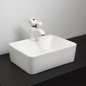 Раковина накладная Comforty детская 40 со смесителем Белый глянцевый 7291W/01W