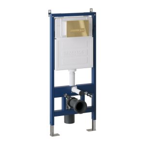 Инсталляция Grossman для скрытого монтажа унитаза + клавиша смыва Pragma Золото глянцевый 97.03.300