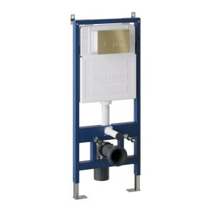 Инсталляция Grossman для скрытого монтажа унитаза + клавиша смыва Style Золото матовый 97.05.32M