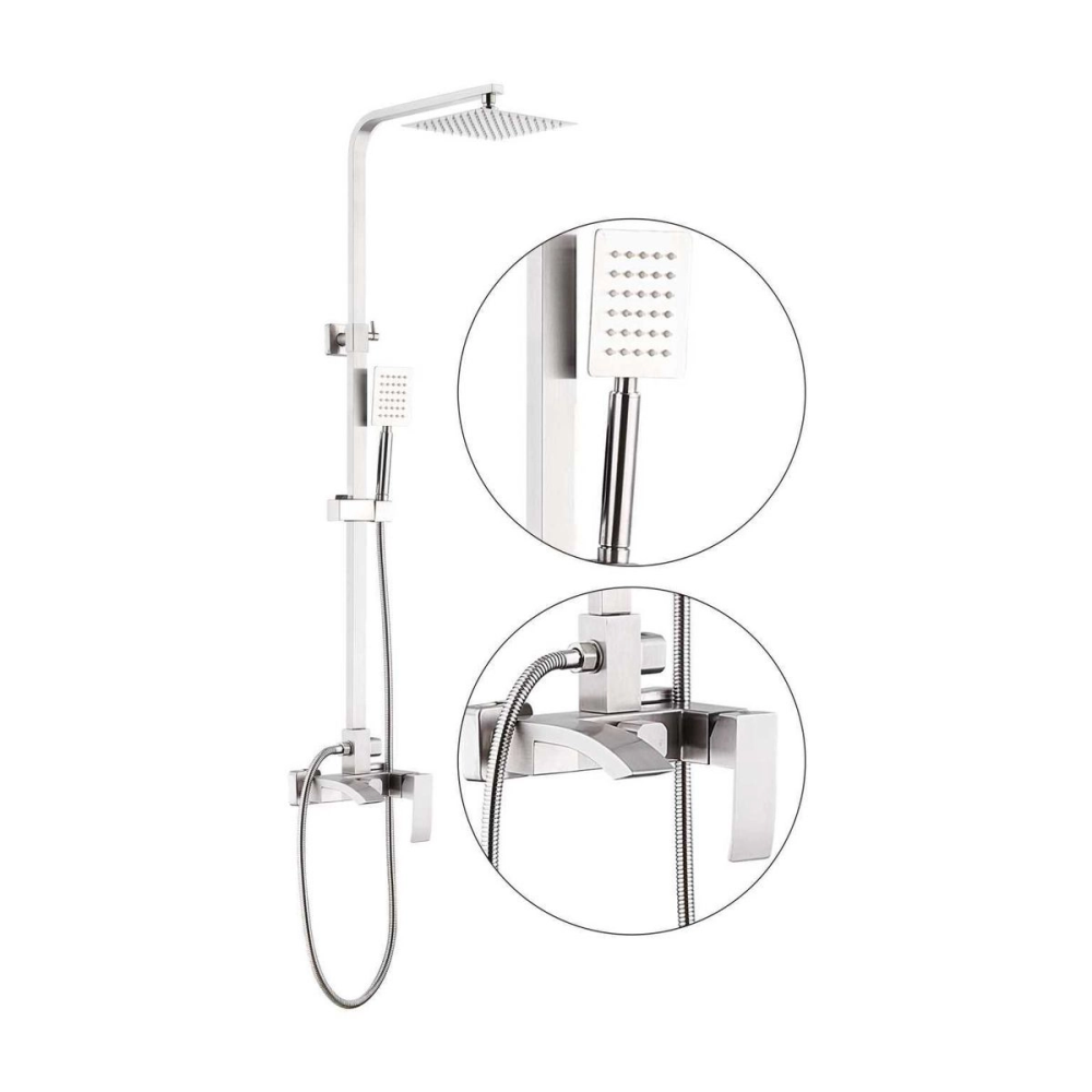 Душевая система Fashun с изливом Сатин A52418 Душевая система Fashun с изливом Сатин A52418