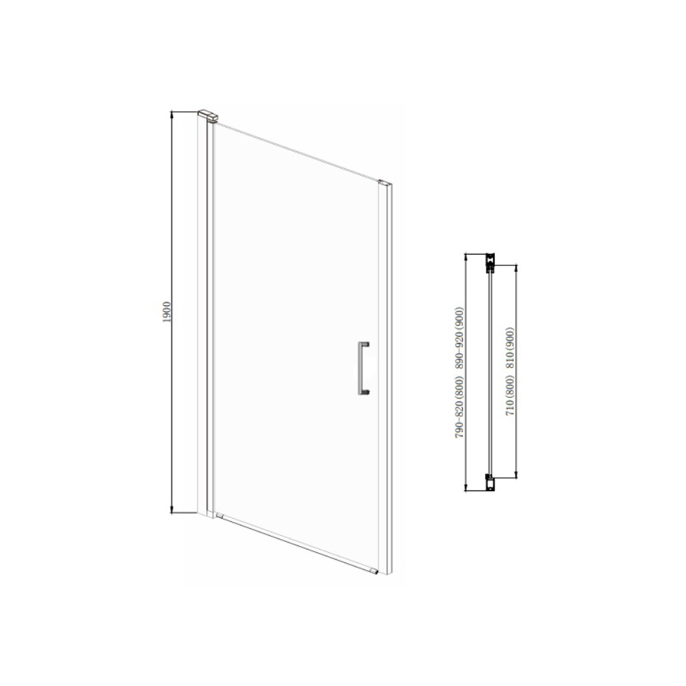 Душевая дверь Azario Alberta 80 Хром / Прозрачное AZ-NK6211 800 Душевая дверь Azario Alberta 80 Хром / Прозрачное AZ-NK6211 800 — изображение 3