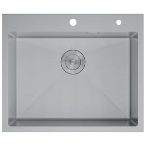 Мойка кухонная D&K 60х45 выпуск с переливом, корзина, дозатор Сатин DKS604504 Мойка кухонная D&K 60х45 выпуск с переливом, корзина, дозатор Сатин DKS604504