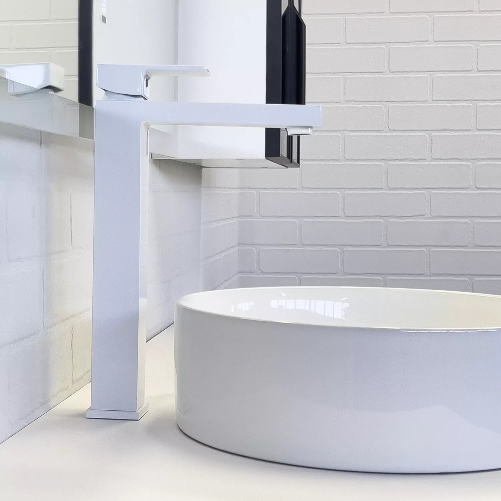 Смеситель для раковины Comforty FC045 Белый глянцевый FC045B-CKBT