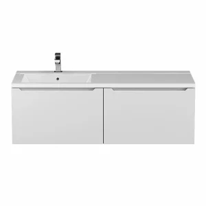 Тумба подвесная Uperwood Tanos 120 левая без раковины Белый матовый