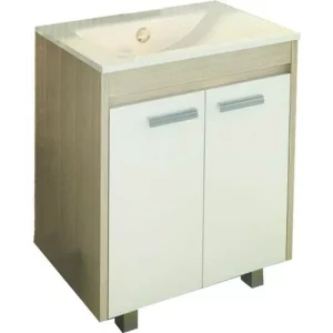 Тумба напольная Comforty Тулуза 75 + раковина Белый / Сосна 3132328