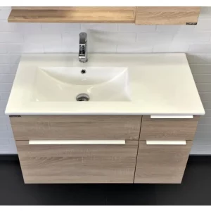 Тумба подвесная Comforty Варна 91 + раковина Дуб сонома 00-00009919CF Тумба подвесная Comforty Варна 91 + раковина Дуб сонома 00-00009919CF