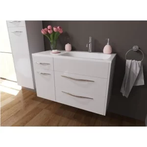 Тумба подвесная Эстет Barcelona 90 с раковиной Белый ФР-00003596 Тумба подвесная Эстет Barcelona 90 с раковиной Белый ФР-00003596