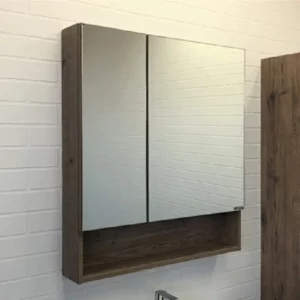 Шкаф зеркальный Comforty Никосия 70 Дуб темный 00-00008851CF