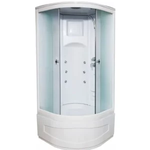 Душевая кабина Водный мир 90х90, Хром / Матовое, Высокий поддон