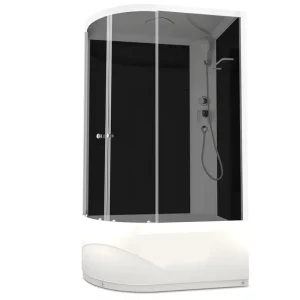 Душевая кабина Domani-Spa Delight Slim high правая без электрики 120х80 Белый, Поддон высокий
