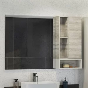 Шкаф зеркальный Comforty Прага 118 Дуб белый 00004136262CF