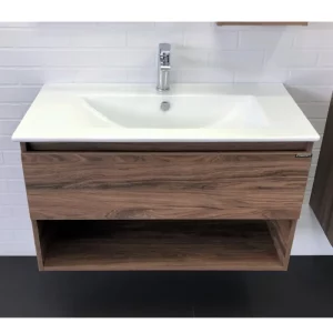 Тумба подвесная Comforty Бордо 90 + раковина Дуб темный 00-00006671CF Тумба подвесная Comforty Бордо 90 + раковина Дуб темный 00-00006671CF