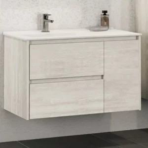 Тумба подвесная Comforty Бремен 91 + раковина Дуб белый 00004142375CF Тумба подвесная Comforty Бремен 91 + раковина Дуб белый 00004142375CF