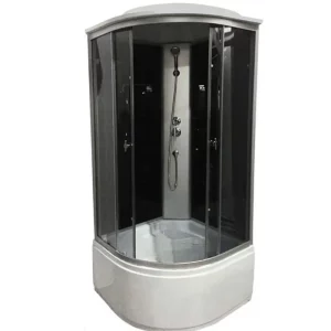 Душевая кабина Водный мир 100х100 Хром / Тонированное высокий поддон ВМ-8811Е 100 Ч