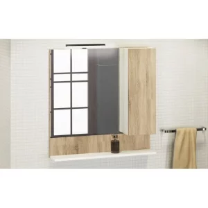 Шкаф зеркальный Comforty Рига 80 Дуб 00004139024CF