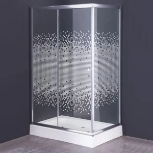 Душевой уголок Comforty 120х80 + поддон Хром / Прозрачное 33М