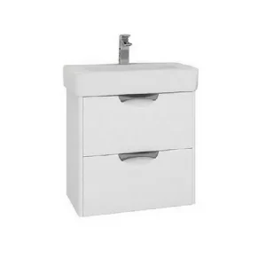 Тумба с раковиной Aquaton Сильва 50 дуб полярный 2 ящика1A2117K1SIW70