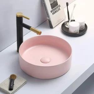 Раковина накладная Comforty 9111 35,2х35,2 Розовый матовый 00-00007633