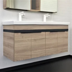 Тумба подвесная Comforty Дуэт 47,5 + раковина Дуб 00-00009925CF