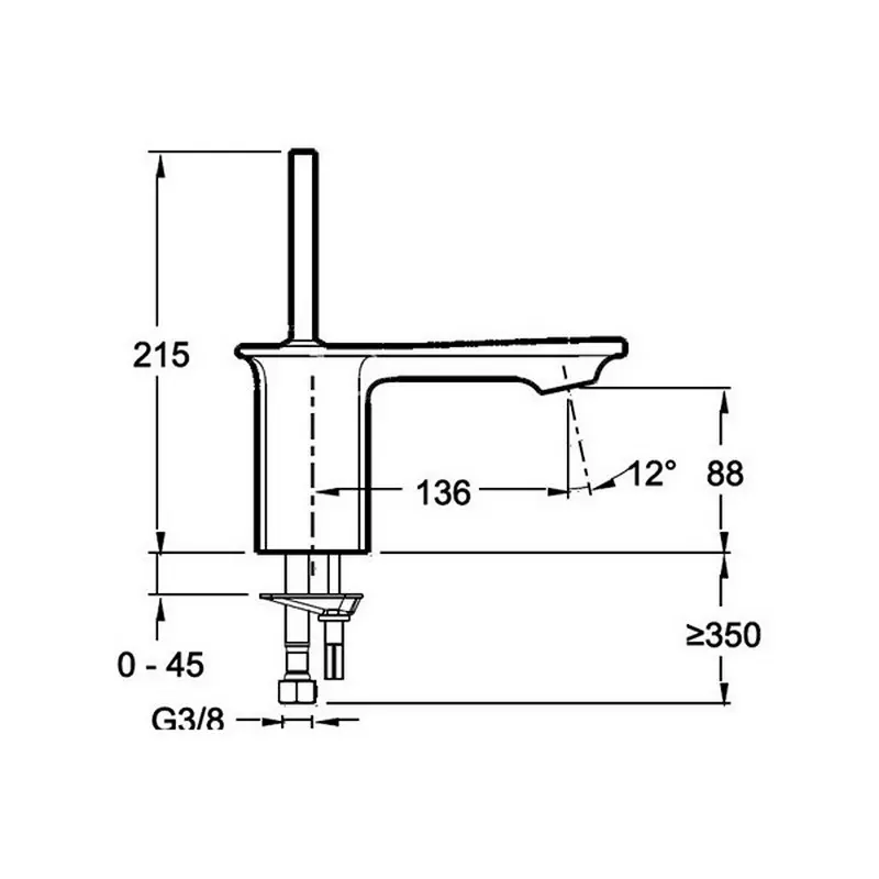Смеситель для раковины Jacob Delafon Stance E14760-CP Смеситель для раковины Jacob Delafon Stance E14760-CP — изображение 2