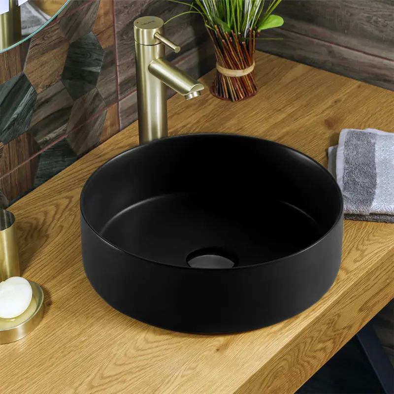 Раковина накладная Azario AZ 34,6х34,6 Черный матовый AZ-3134-MB SP Раковина накладная Azario AZ 34,6х34,6 Черный матовый AZ-3134-MB SP — изображение 2