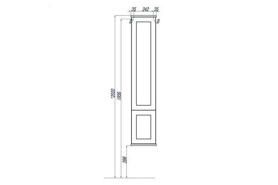 Пенал Aquaton Леон 32 дуб белый 1A186503LBPS0 Пенал Aquaton Леон 32 дуб белый 1A186503LBPS0 — изображение 2