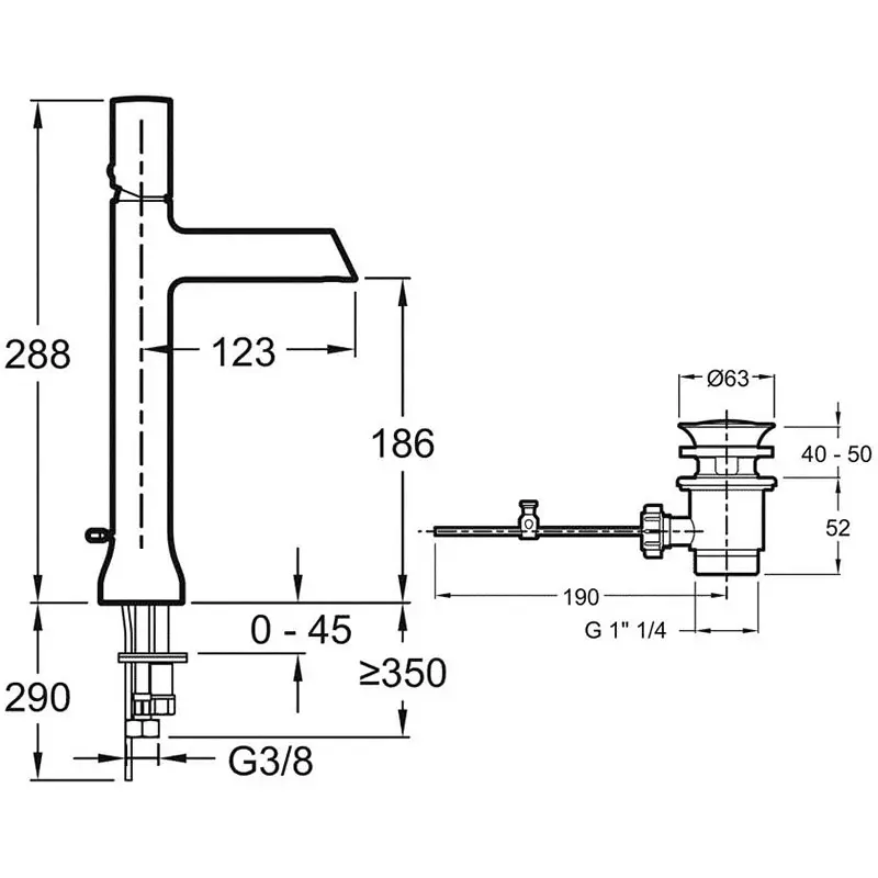 Смеситель для раковины Jacob Delafon Toobi E8990-CP Смеситель для раковины Jacob Delafon Toobi E8990-CP — изображение 2